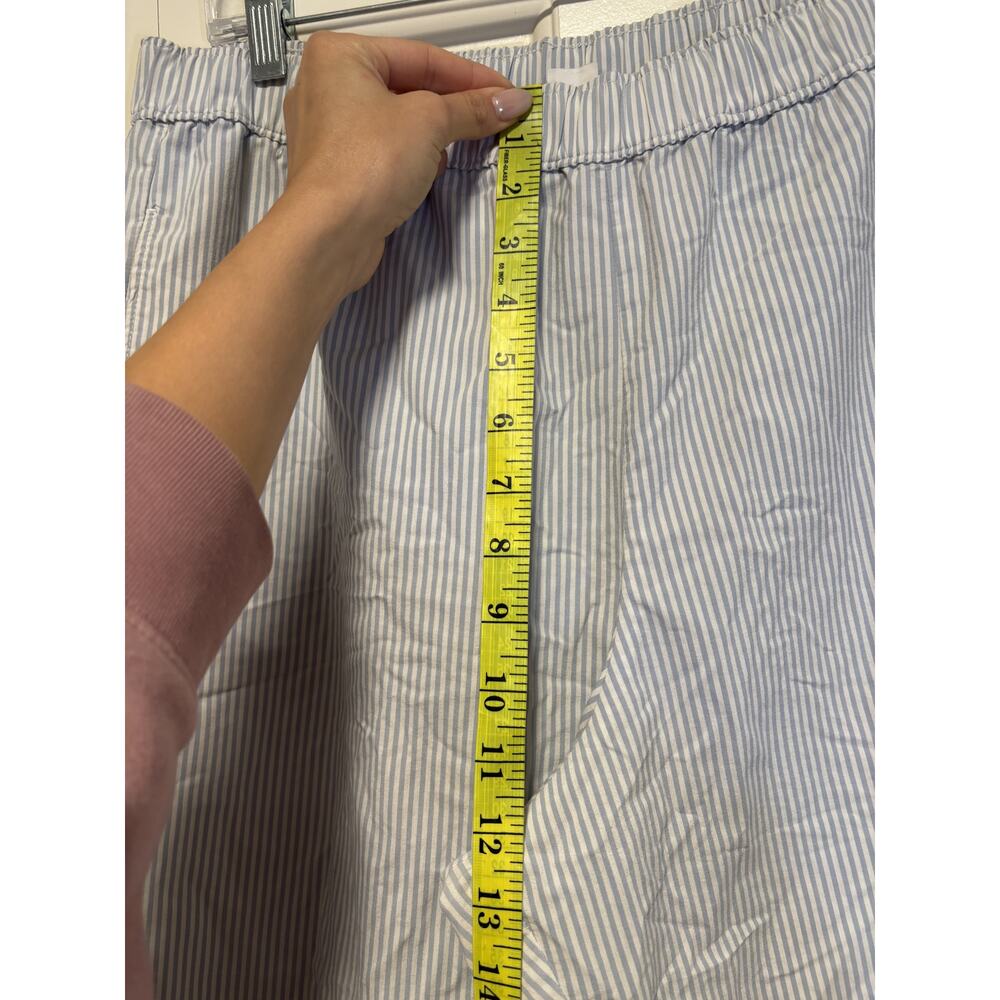 H&M Blue White Striped Elastic Waist Pants - Picture 4 of 8